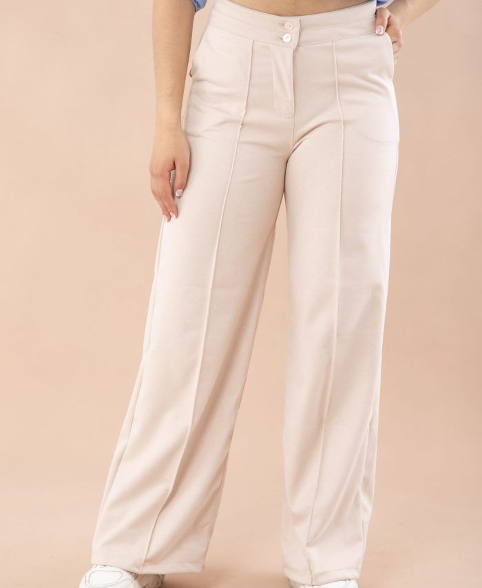 Pantalón horma holgada con vena al frente