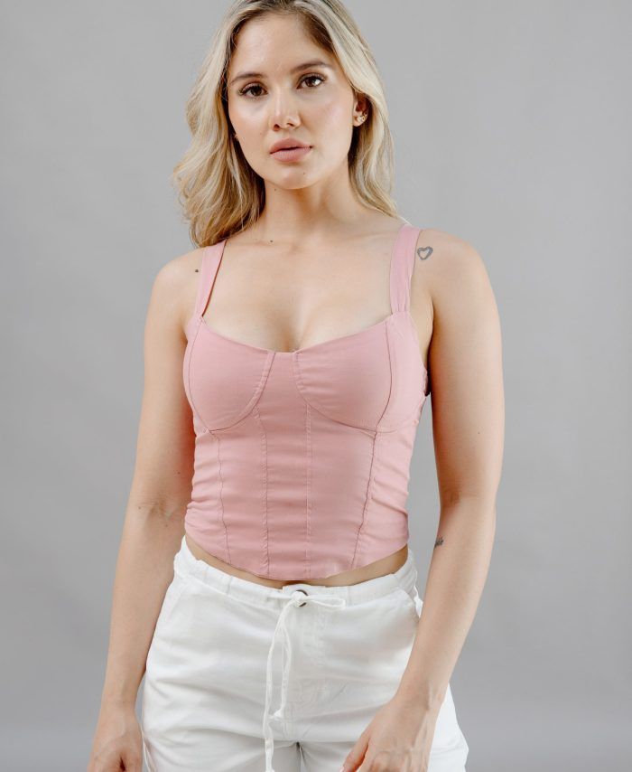 Corset con cremallera en la espalda