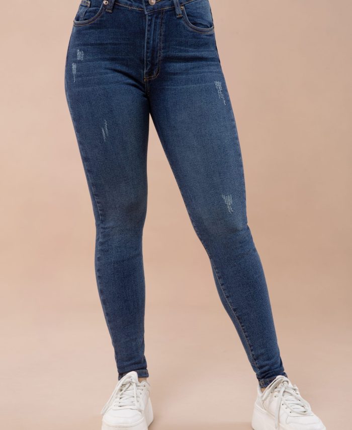 Pantalón skinny, tiro alto bota tubo